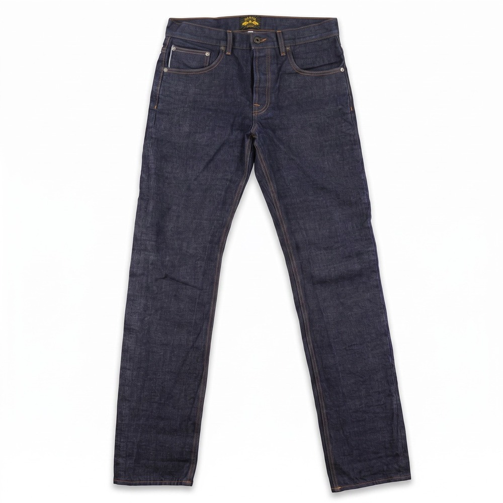 Brave Star Selvage Jeans Mens 33x36 Indigo Blue Raw Denim Made in USA Button Fly - Picture 2 of 15